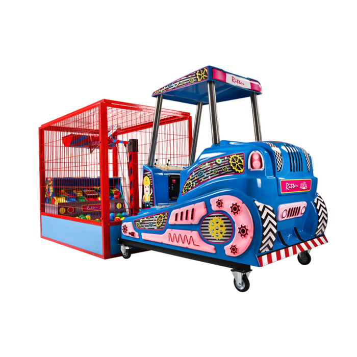 MINI-BULLDOZER avec cage métallique - jeu interactif pour enfants - Arcade