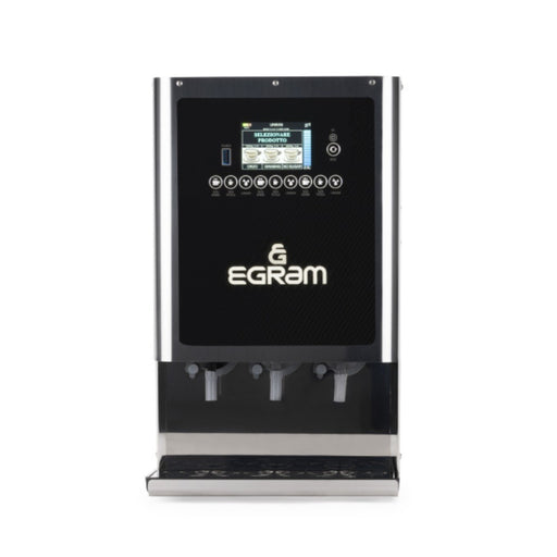 Distributeur EGRAM UNIKA 3 – vue de face avec trois robinets, écran couleur TFT