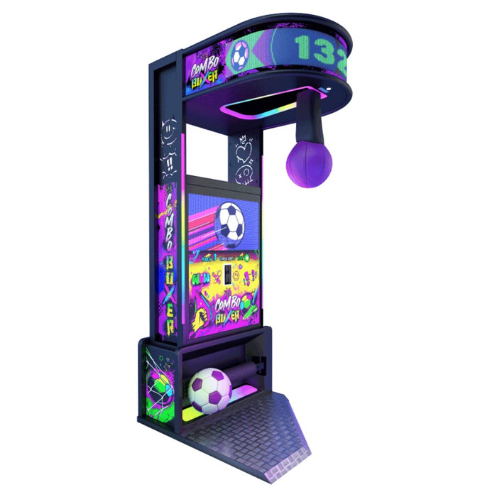 Combo Boxer - Machine à coup de poing 2 en 1 - Jeu de force arcade