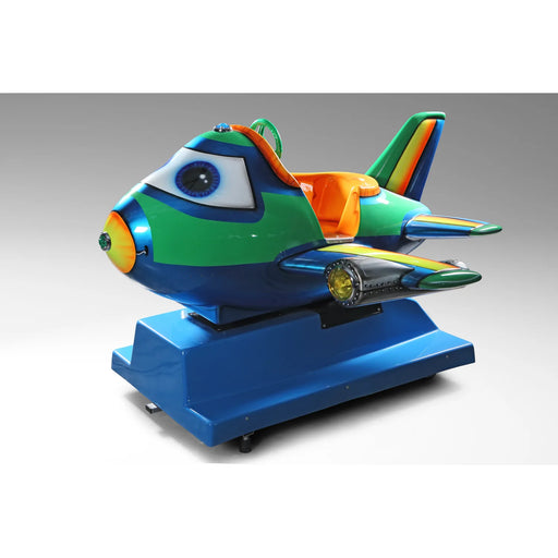 Kiddie Ride Kupper Jumbo Jet bleu – manège avion pour enfants
