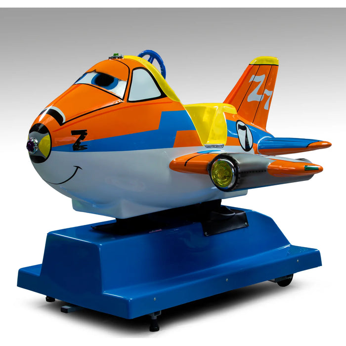 Kiddie Ride Kupper Jumbo Jet orange – manège avion pour enfants