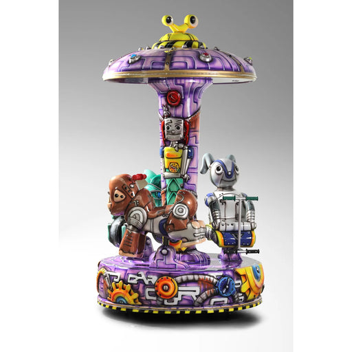 Mini-carrousel Kupper Robot sur thème spatial – manège à pièces pour enfants