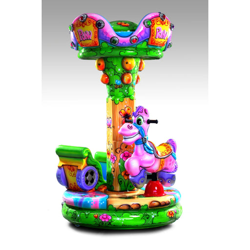Mini-carrousel Kupper à motifs fleurs – manège à pièces pour enfants