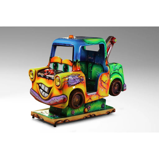 Kiddie Ride Kupper tracteur jaune et bleu – manège à pièces pour enfants