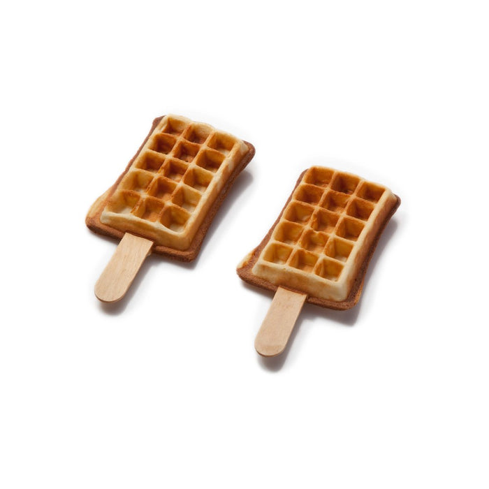 Mini Gaufres présentées sur bâtonnet