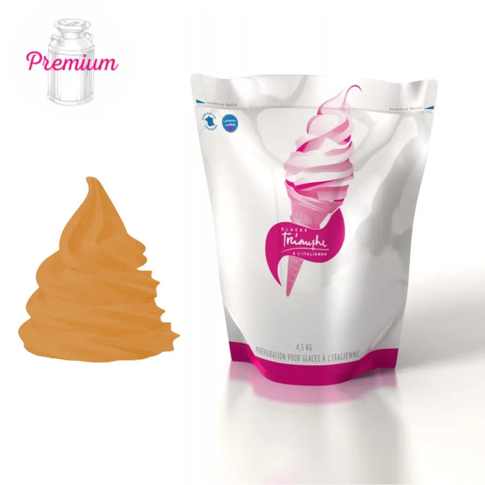 Mix à glace à l'Italienne - 2x 4.5kg - Parfum CARAMEL BEURRE SALÉ Premium