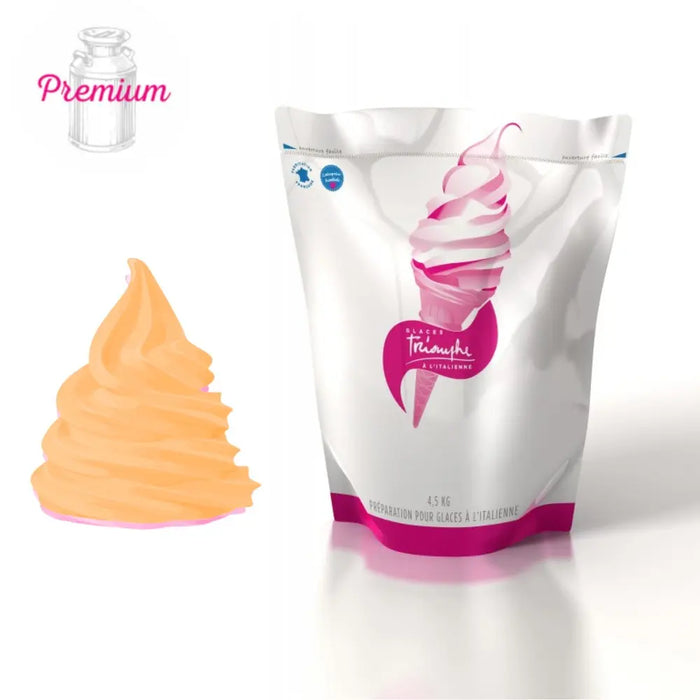 Mix à glace à l'Italienne - 2x 4.5kg - Parfum ABRICOT ORANGÉ DE PROVENCE Pemium