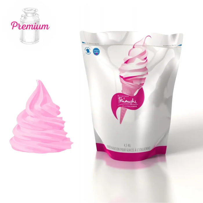 Mix à glace à l'italienne prêt à l'emploi - 2x 4.5kg - Parfum FRAISE PREMIUM