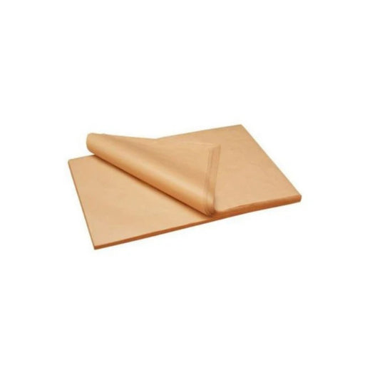 Papier ingraissable brun 30 x 40 cm, parfait pour emballer burgers et sandwiches en restauration rapide.