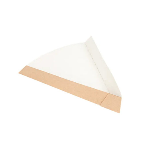 Pelle en carton kraft pour part de pizza, crêpes ou gâteaux, format 16.5 x 21 x 3.5 cm.