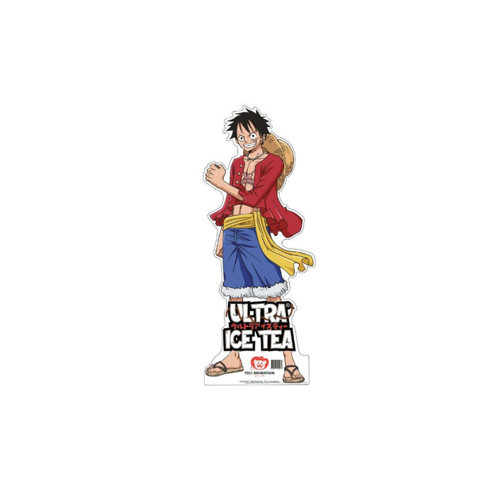 Petit présentoir en carton représentant Luffy de la série One Piece.