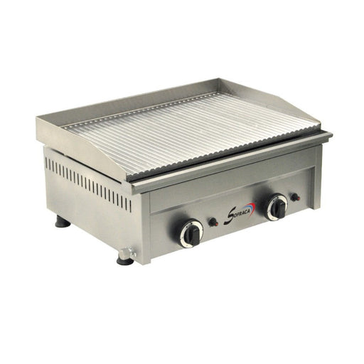 Plaque à snacker gaz SOFRACA 600 mm – variante rainurée NR600