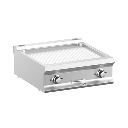 Plaque à snacker électrique MBM Domina Pro 700 – plaque rainurée en acier poli