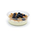 Pot Deli en PET transparent de 355 ml avec couvercle, idéal pour desserts et entrées froides.