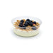 Pot Deli en PET transparent de 225 ml avec couvercle, idéal pour desserts et entrées froides.
