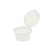 Pot à sauce 30 ml en plastique PP avec couvercle intégré, idéal pour sauces chaudes et froides en vente à emporter.