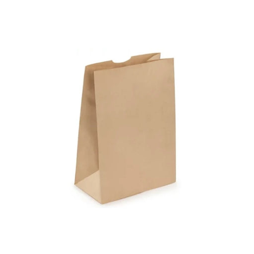 Sac papier SOS sans poignée en kraft 80 g/m², format 32 x 16 x 35 cm, parfait pour la vente à emporter et les commandes plus grandes.