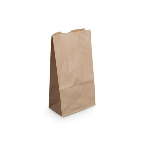 Sac papier SOS sans poignée, en papier kraft 70 g/m², format 18 x 11 x 34 cm, idéal pour petites commandes et vente à emporter.
