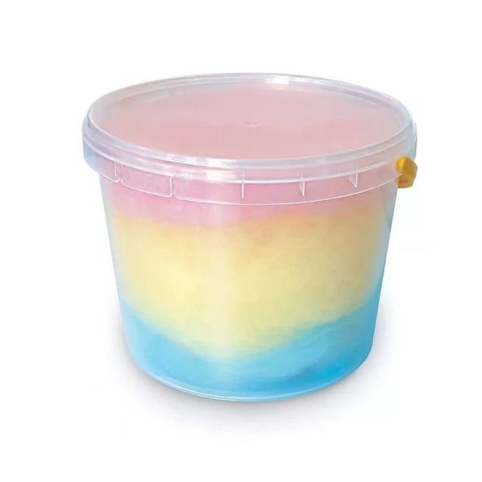 Seau à barbe à papa tricolore 3 L - Carton de 100 pièces