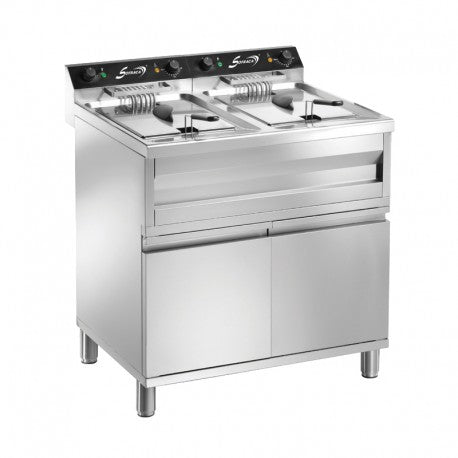Friteuse électrique sur coffre SOFRACA 92994C – 2 cuves de 9 L – 400 V