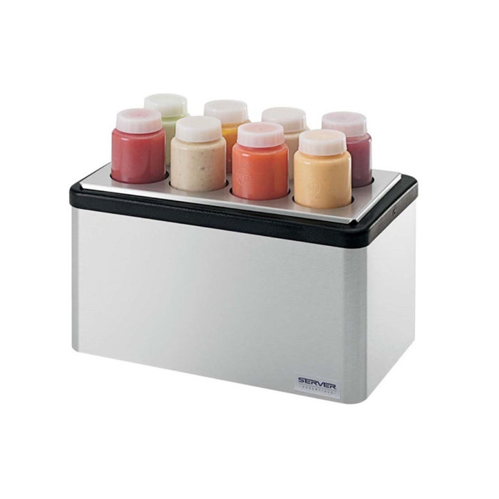Station Froide 8 Bouteilles à Sauce Souples FIFO Server - 8x 16 oz
