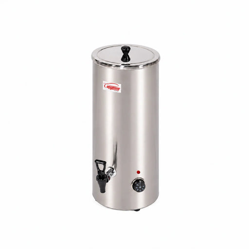 Chauffe-lait à bain-marie Campeona TL/10-LB de 10 litres en inox, avec robinet et thermostat.