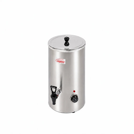 Chauffe-lait à bain-marie Campeona TL/6-LB de 6 litres en inox, avec robinet et thermostat.