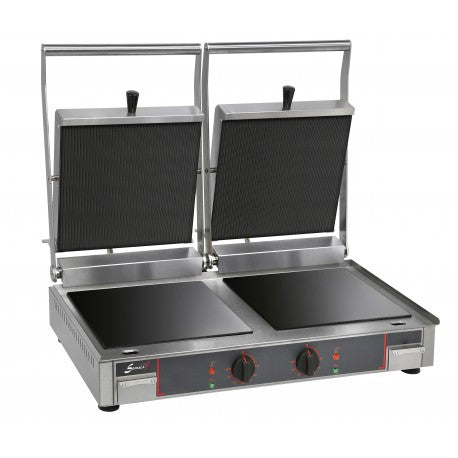 Grill vitrocéramique double SOFRACA 10232VRL – plaque inférieure lisse et supérieure rainurée