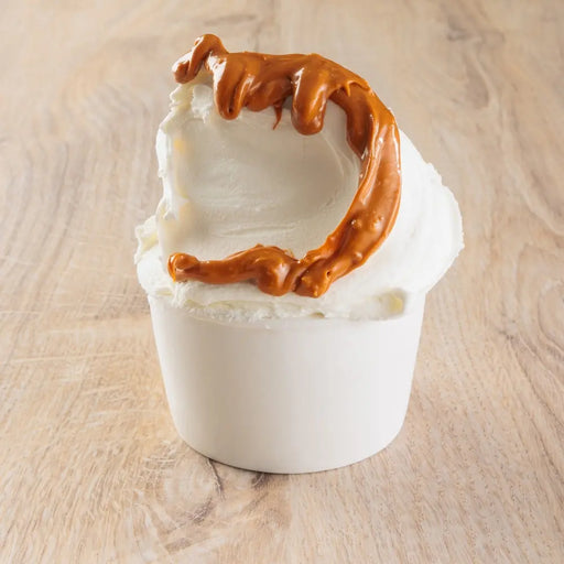 Variegato Arabeschi Caramel Fleur de Sel PREGEL – sauce caramel mou avec fleur de sel pour desserts glacés
