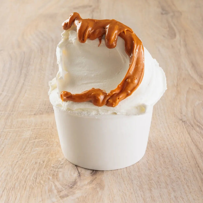 Variegato Arabeschi Caramel Fleur de Sel PREGEL – sauce caramel mou avec fleur de sel pour desserts glacés
