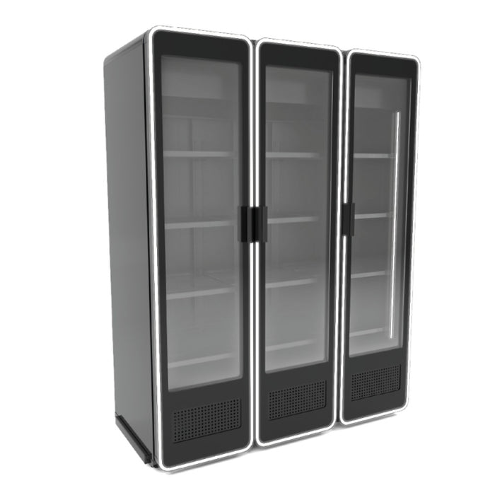 Vitrine à boissons positive 3 portes 1432 L full glass LED - KIWI EDGE 1620 3D