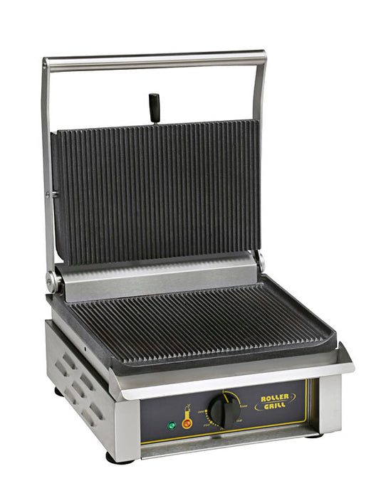 Contact-grill en fonte rainurée spécial Panini - surface cuisson 360 x 240 mm - 2000w