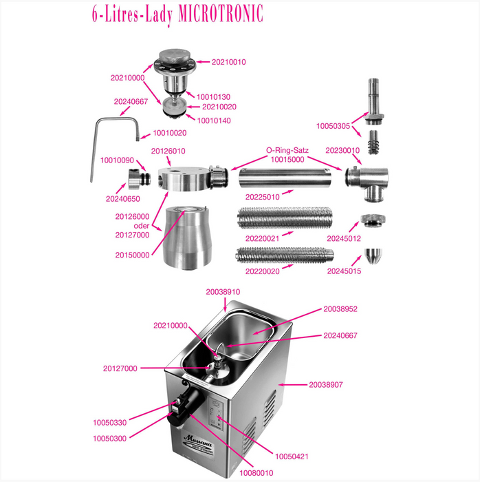 Machine à chantilly - Lady microtronic 6L - Inox - 500w
