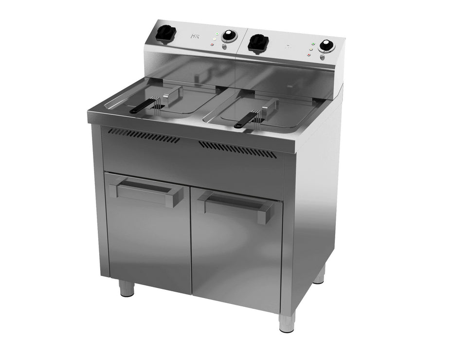 Friteuse électrique 10L + 10L FD10L10L600E - série 600 - 800x600x1042 mm - 6+6 kW