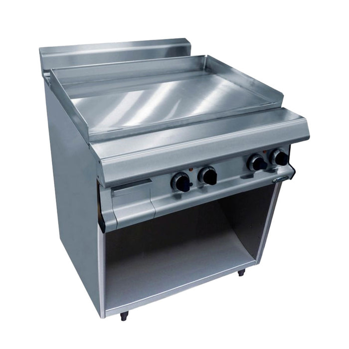 Grill électrique plaque inox lisse - sur placard ouvert W382926 - gamme CELTIC 800 - 800x835x900 mm - 10 kW