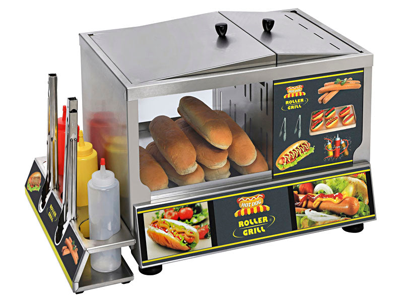 Station Hot-Dog - cuiseur-vapeur et chauffe-pain - 1000w