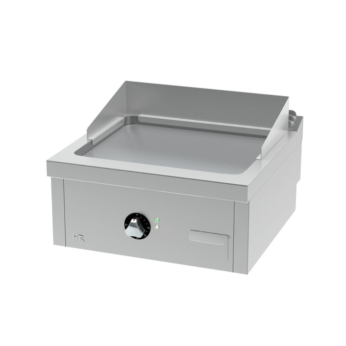 Fry top électrique profondeur 600 - chrome/acier rectifié - 600x600x410 mm - 6,3 kw