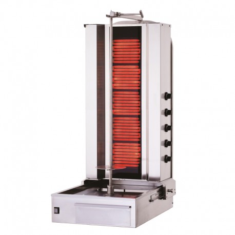Appareil à kebab vitro électrique - 5 résistances - capacité 60/80 kg - 9000w